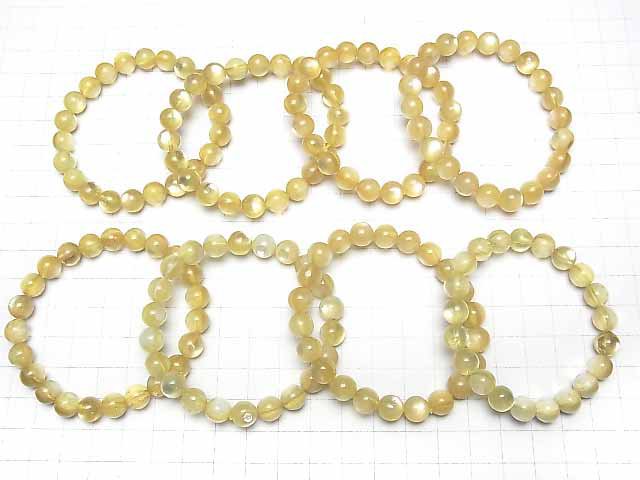 Goldene Mica AAA Rund 8mm Armband