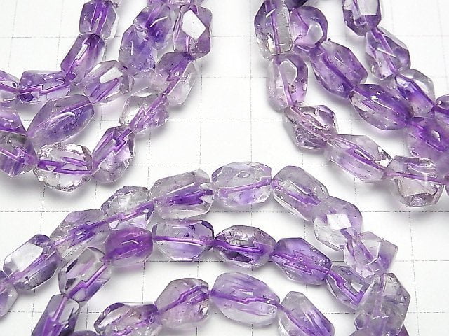 [Video] Bi-color Amethyst AAA- Faceted Nugget Bracelet