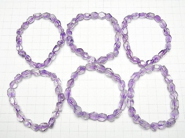 [Video] Bi-color Amethyst AAA- Faceted Nugget Bracelet