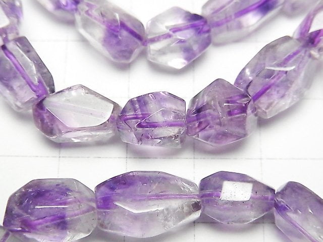 [Video] Bi-color Amethyst AAA- Faceted Nugget Bracelet