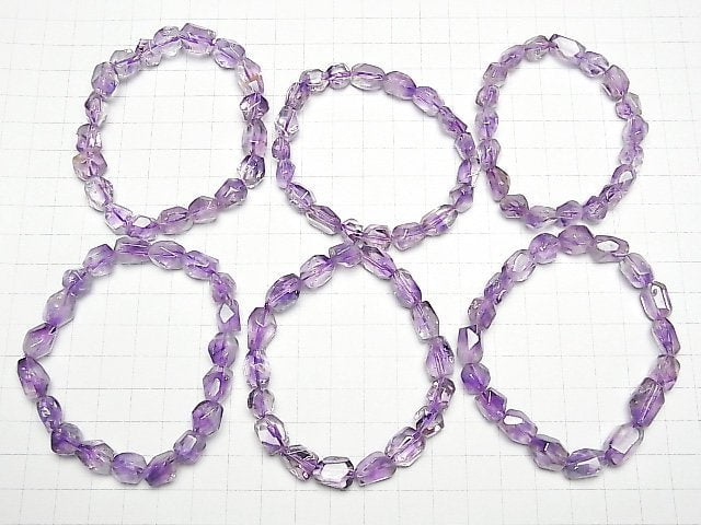 [Video] Bi-color Amethyst AAA- Faceted Nugget Bracelet