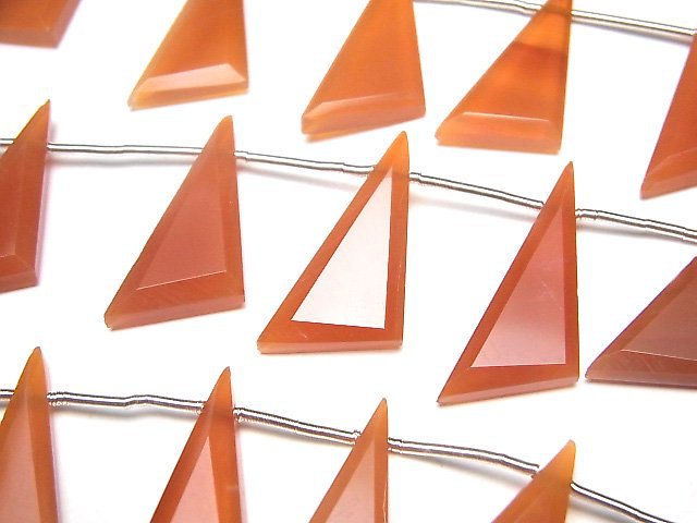 Carnelian, Triangle Gemstone Beads