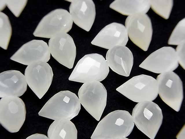 Faceted Briolette, Flower, Moonstone Gemstone Beads