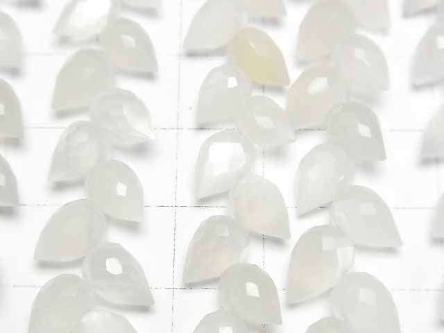 [Video]High Quality White Moonstone AAA- Flower Bud Faceted Briolette 1strand beads (aprx.6inch/15cm)