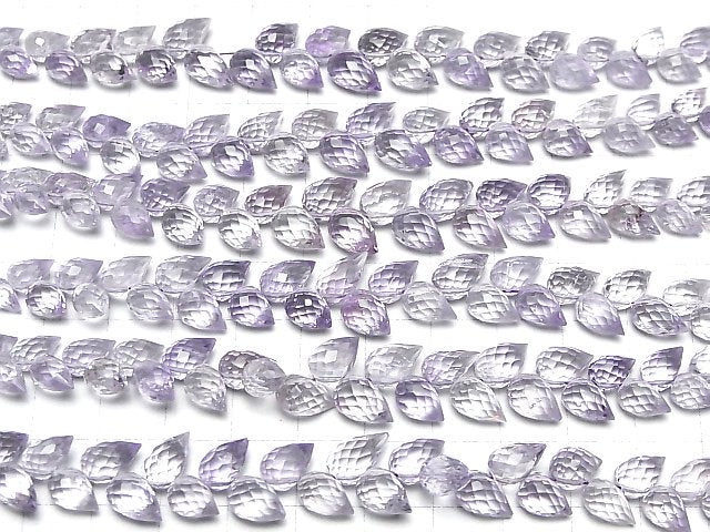 [Video]High Quality Pink Amethyst AAA- Flower Bud Faceted Briolette 1strand beads (aprx.5inch/12cm)