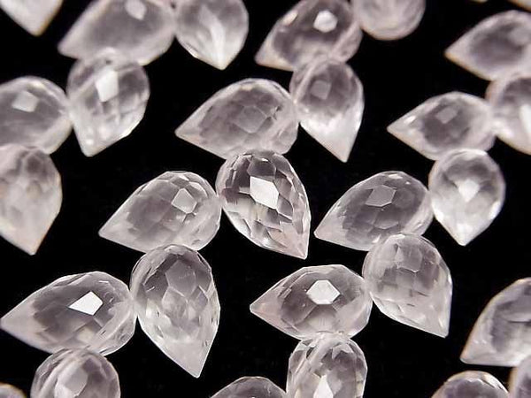 [Video]High Quality Rose Quartz AAA- Flower Bud Faceted Briolette 1strand beads (aprx.6inch/16cm)