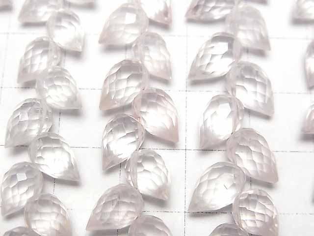 [Video]High Quality Rose Quartz AAA- Flower Bud Faceted Briolette 1strand beads (aprx.6inch/16cm)