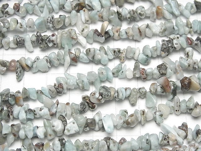 [Video]Larimar Pectolite AA Chips (Small Nugget ) 1strand beads (aprx.31inch/78cm)