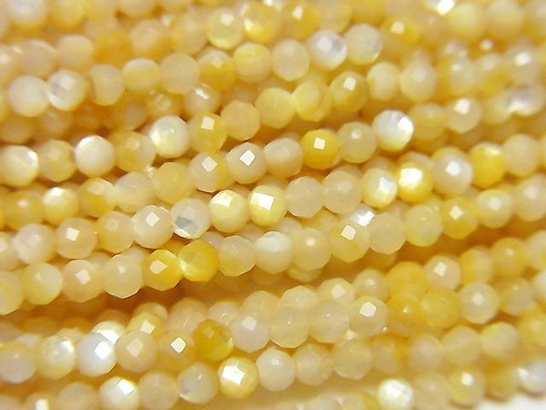 Faceted Round, Mother of Pearl (Shell Beads) Pearl & Shell Beads