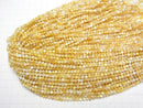 [Video]High Quality! High Quality Yellow Shell AAA Faceted Round 4mm 1strand beads (aprx.15inch/37cm)