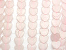 [Video] Rose Quartz AA+ Vertical Hole Heart 6x6mm 1strand beads (aprx.15inch/37cm)