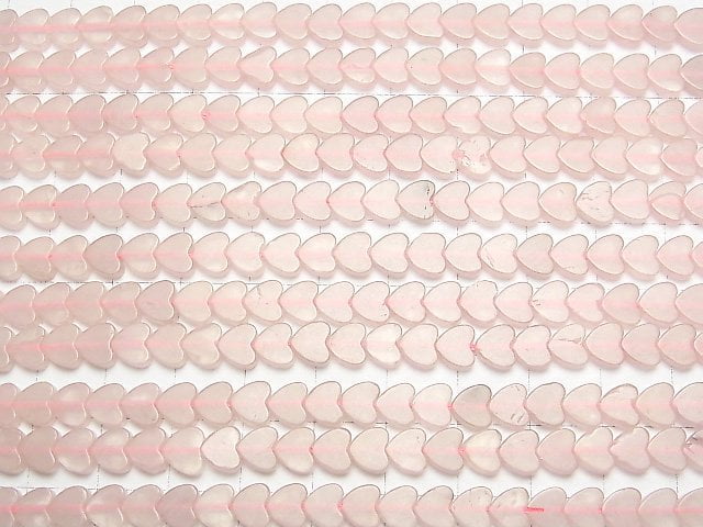 [Video] Rose Quartz AA+ Vertical Hole Heart 6x6mm 1strand beads (aprx.15inch/37cm)