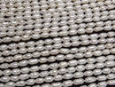 [Video]Fresh Water Pearl Keshi Pearl AA+ Rice 5x3x3mm White 1strand beads (aprx.13inch/33cm)