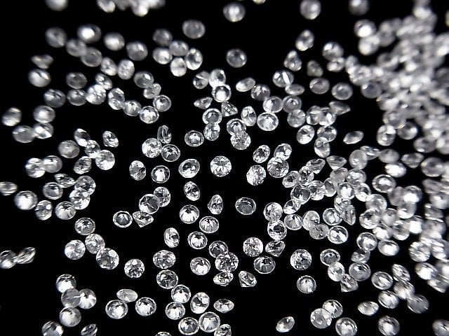 [Video] High Quality Natural White Zircon AAA Loose stone Round Faceted 2x2mm 20pcs