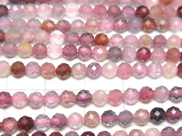 [Video]High Quality! Multicolor Spinel AA++ Faceted Round 4mm half or 1strand beads (aprx.15inch/36cm)