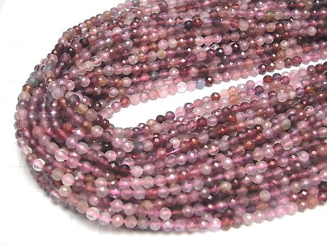 [Video]High Quality! Multicolor Spinel AA++ Faceted Round 4mm half or 1strand beads (aprx.15inch/36cm)