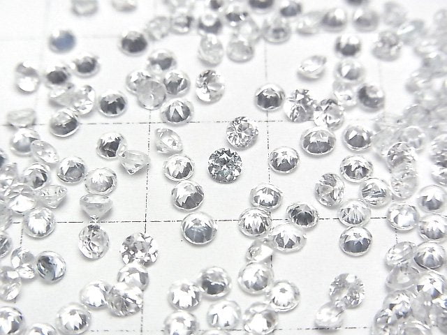 [Video]High Quality Natural White Zircon AAA Loose stone Round Faceted 3x3mm 10pcs