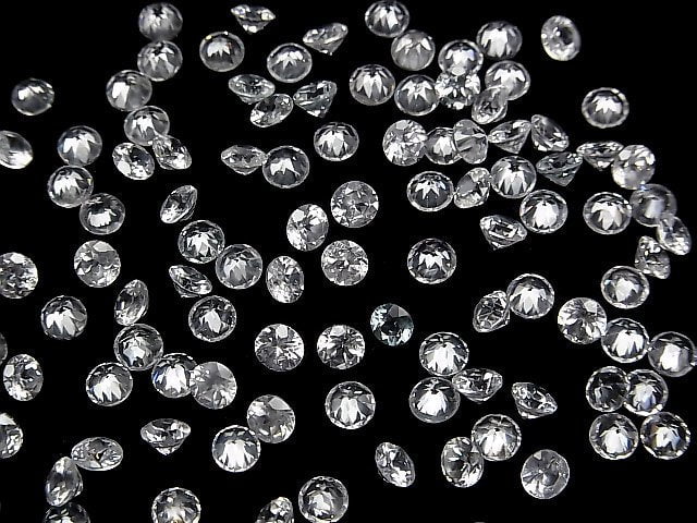 [Video]High Quality Natural White Zircon AAA Loose stone Round Faceted 4x4mm 5pcs