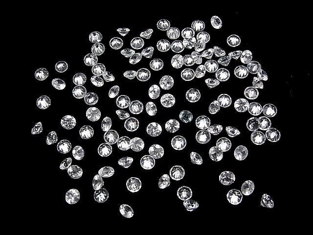 [Video]High Quality Natural White Zircon AAA Loose stone Round Faceted 4x4mm 5pcs