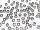 [Video]Metal parts Rondelle 6x6x2.5mm Silver color (with CZ) 2pcs