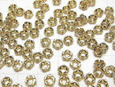 [Video] Metal Parts Rondelle 6x6x2.5mm Gold Color (with CZ) 2pcs