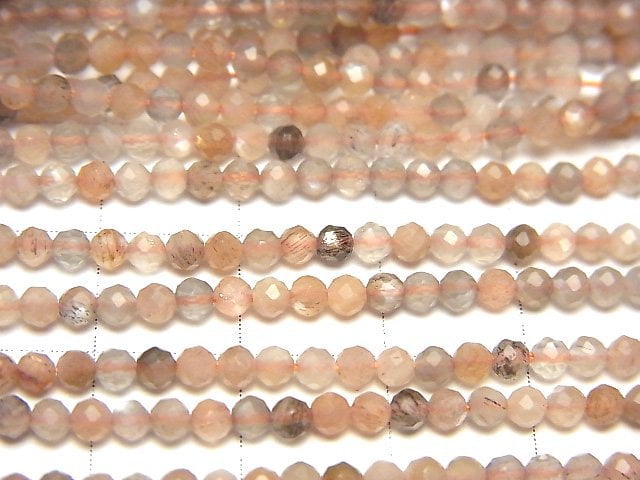 High Quality! Multicolor Moonstone AAA Faceted Round 2.5mm 1strand beads (aprx.15inch/36cm)