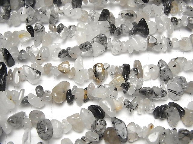 Tourmaline Quartz AA Chips (Small Nugget ) 1strand beads (aprx.32inch/80cm)