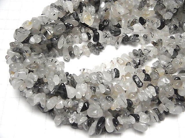 Tourmaline Quartz AA Chips (Small Nugget ) 1strand beads (aprx.32inch/80cm)