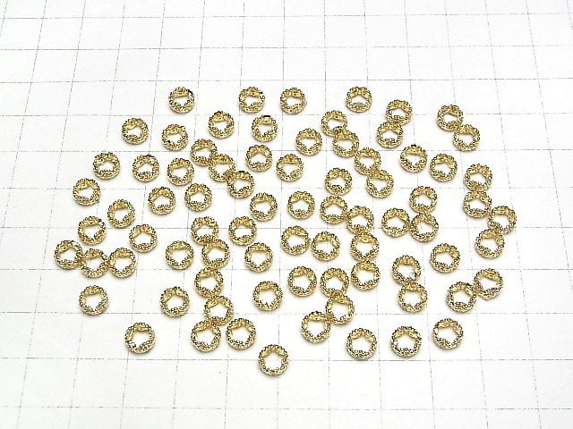 [Video]Metal Parts Rondelle 6x6x3mm Gold Color (with CZ) 2pcs