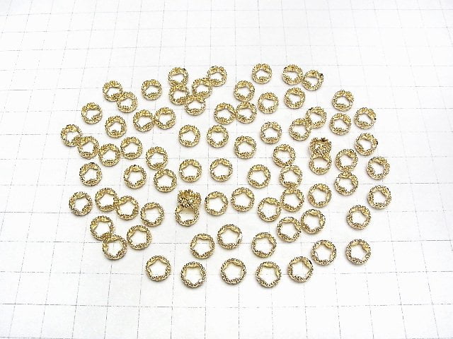 [Video]Metal Parts Rondelle 8x8x4mm Gold Color (with CZ) 2pcs