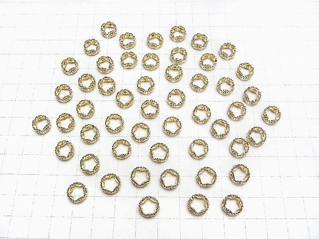 [Video]Metal Parts Roundel 10x10x5mm Gold Color (with CZ) 2pcs