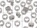 [Video]Metal parts Rondelle 6x6x3mm Silver color (with CZ) 2pcs