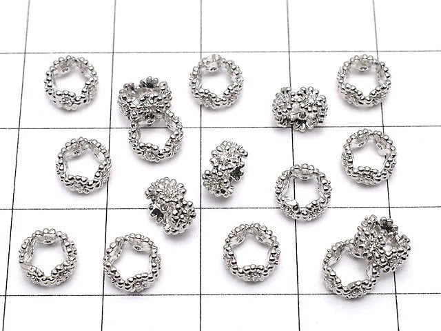 [Video]Metal parts Rondelle 6x6x3mm Silver color (with CZ) 2pcs