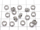 [Video]Metal parts Rondelle 6x6x3mm Silver color (with CZ) 2pcs