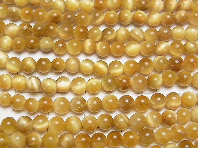 [Video]Golden Tiger's Eye AA++ Round 4.5mm 1strand beads (aprx.15inch/37cm)