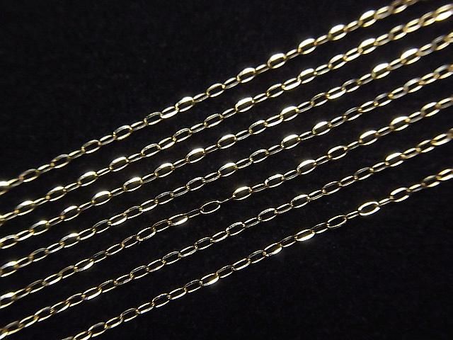 [Video][K10 Yellow Gold] 4-Faceted Long Cable Chain Approx. 0.9mm Wide Necklace 1pc