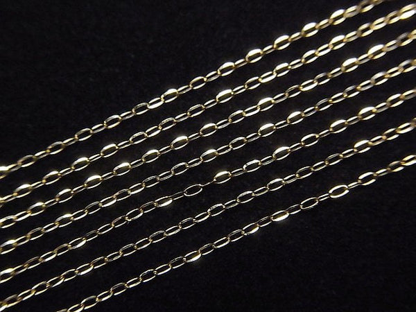 [Video][K10 Yellow Gold]4Faceted Long Cable Chain Approx. 0.9mm Width Necklace 1pc