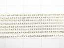 [Video][K10 Yellow Gold]4Faceted Flat Cable Chain Approx. 1mm Width Necklace 1pc