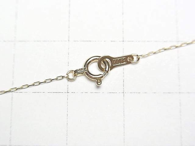 [Video][K10 Yellow Gold] Multiple Facets Azuki Bean Necklace, Oval Chain, Approx. 0.7mm Wide, 1 Piece