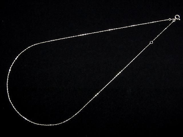 [Video][K10 Yellow Gold] Multiple Facets Azuki Bean Necklace, Oval Chain, Approx. 0.7mm Wide, 1 Piece