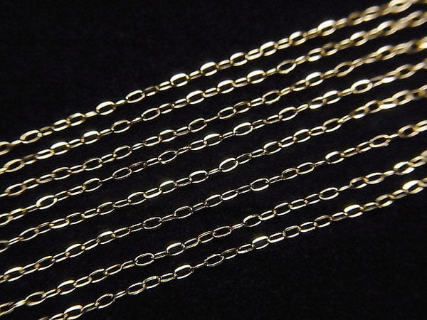 [Video][18K Yellow Gold] 4Faceted Long Cable Chain Approx. 0.9mm Width Necklace 1pc