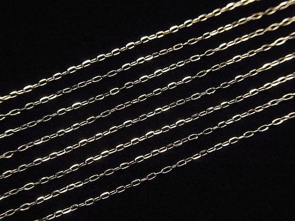 [Video][18K Yellow Gold]4Faceted Cable Chain Approx 0.75mm Width Necklace 1pc