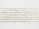 [Video][18K Yellow Gold]4Faceted Cable Chain Approx 0.75mm Width Necklace 1pc