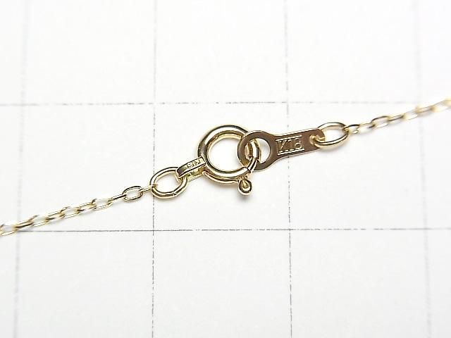 [Video] [18K Yellow Gold] 4-Faceted Flat Cable Chain Approx. 1mm Wide Necklace 1pc