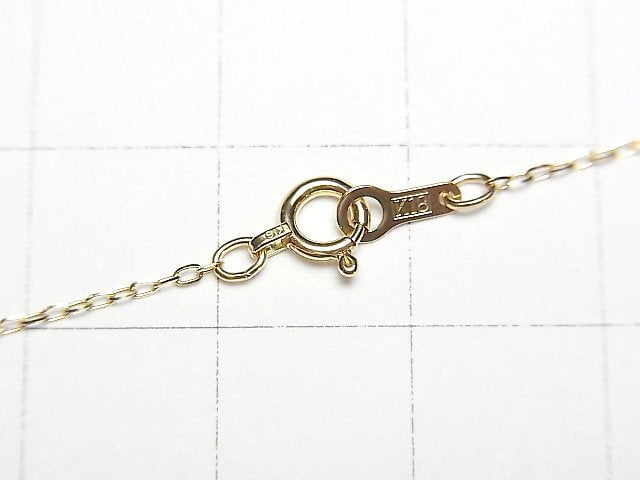 [Video][18K Yellow Gold] 4Faceted Flat Cable Chain Approx 1mm width Necklace 1pc