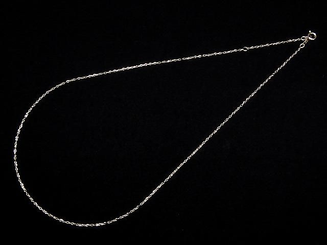 [Video] [18K Yellow Gold] 4-Faceted Flat Cable Chain Approx. 1mm Wide Necklace 1pc