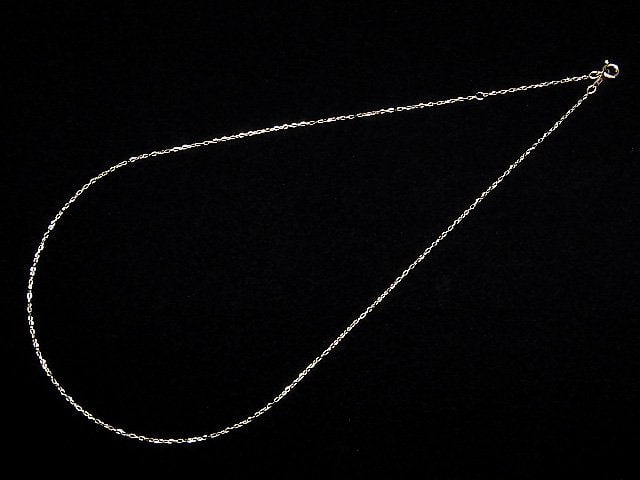 [Video][18K Yellow Gold]4Faceted Flat Cable Chain Approx 1mm Width Necklace 1pc