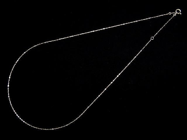 [Video][18K Yellow Gold] Multiple Facets Azuki Bean Necklace with Oval Chain, Approx. 0.7mm Wide, 1pc