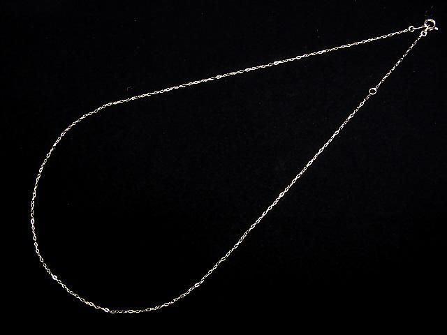 [Video] [18K Yellow Gold] Multiple Facets Flat Cable Chain Approx. 1mm Wide Necklace 1pc