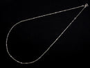 [Video][18K Yellow Gold]Multiple Facets Flat Cable Chain Approx. 1mm Wide Necklace 1pc